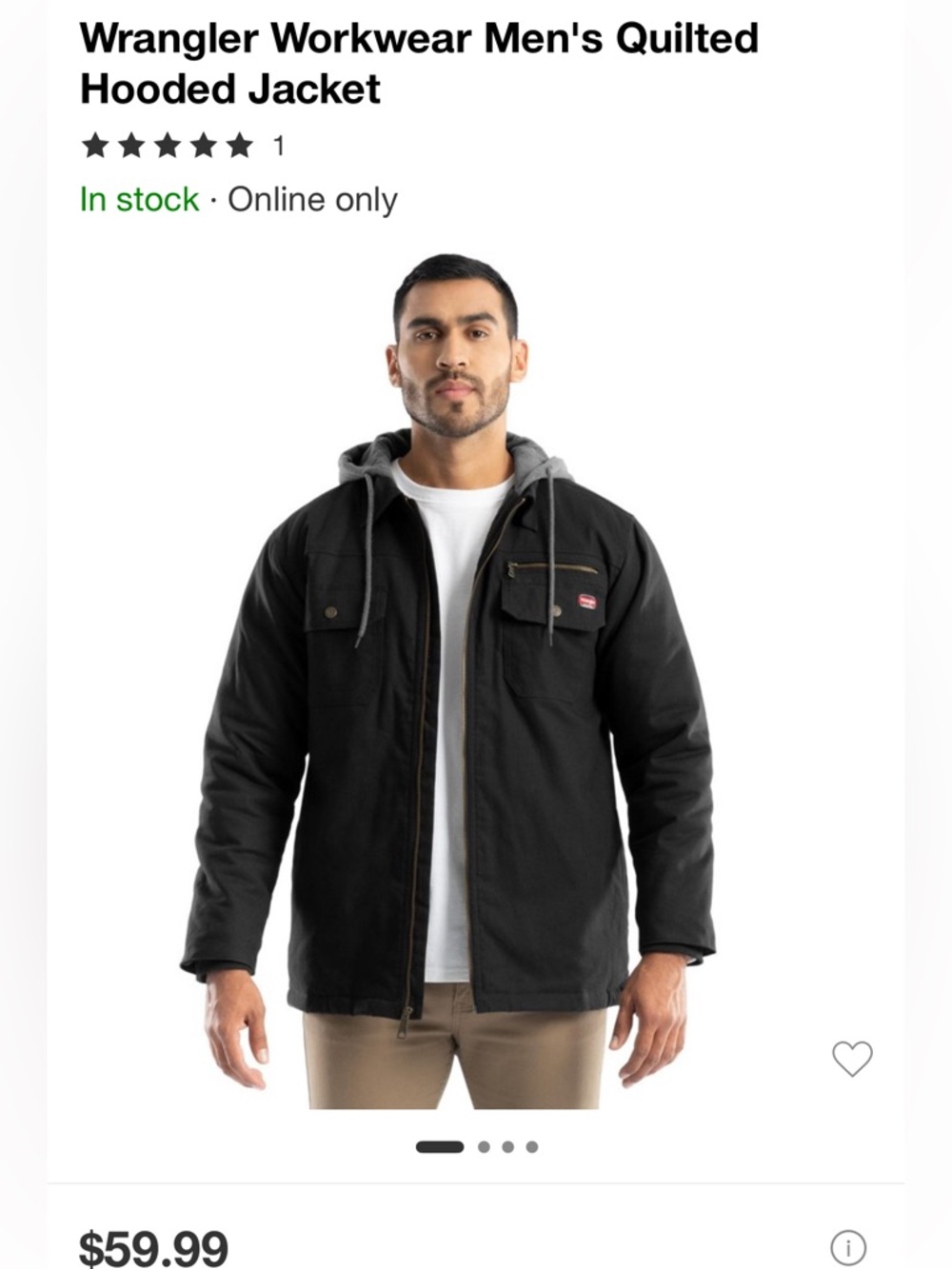 Wrangler, workwear, black men’s jacket
